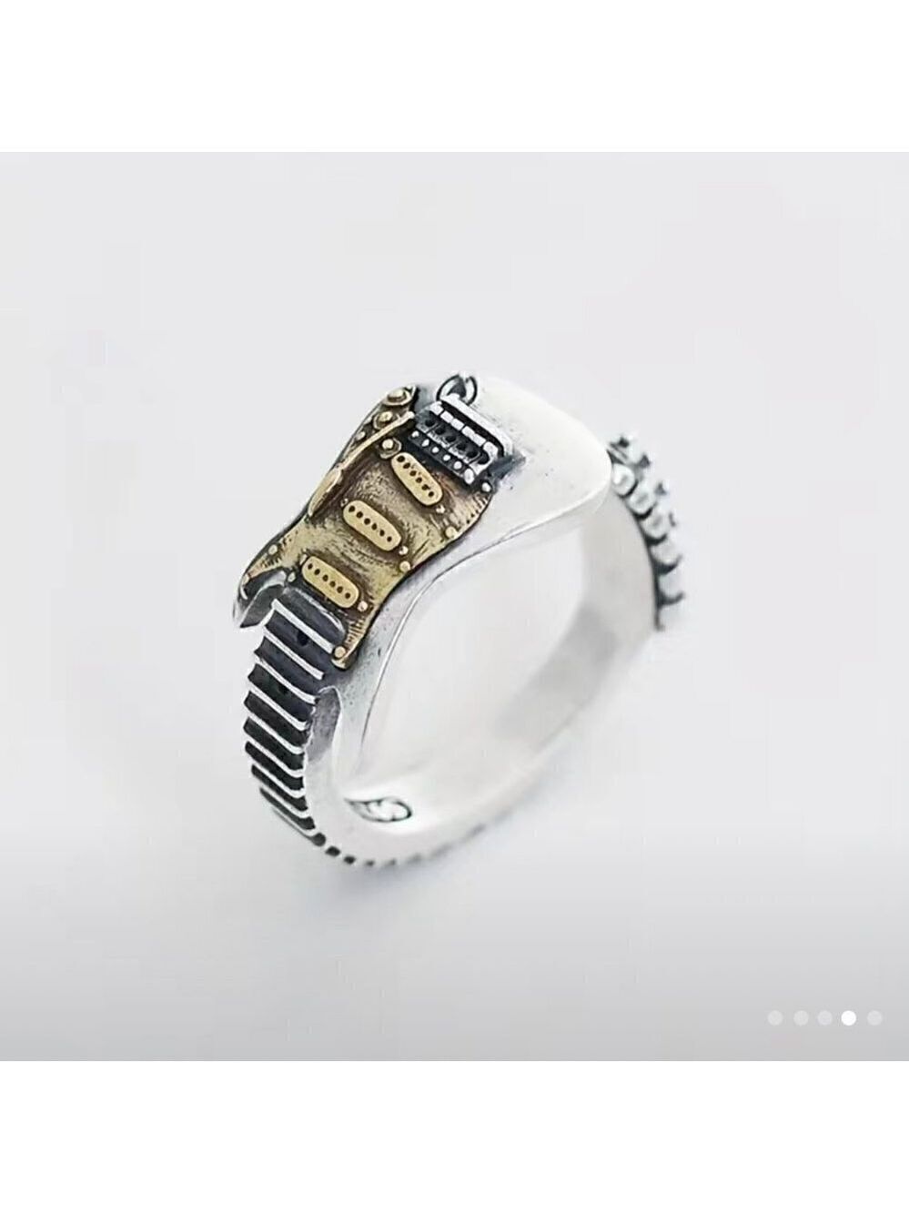 Boho Rocker Guitar Spoon Ring #841 - Picture 6 of 6
